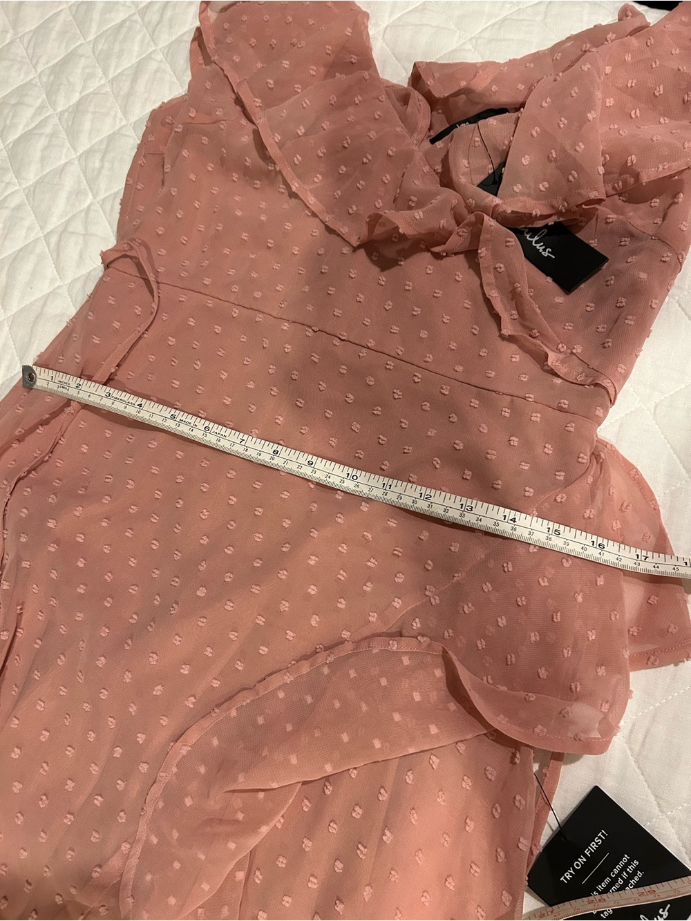 Lulu's Dusty Rose Ruffle Maxi Dress - Picture 8 of 10